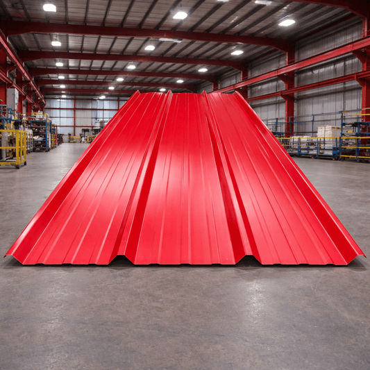 Cobertura Aluzinc TR4 resistente de color rojo, alta calidad y excelente protección contra la corrosión.