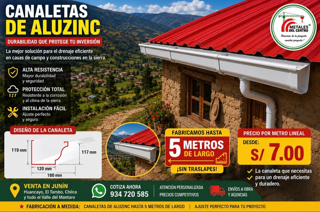 Canaletas de Aluzinc: Precio por Metro y Cálculo de Pedido