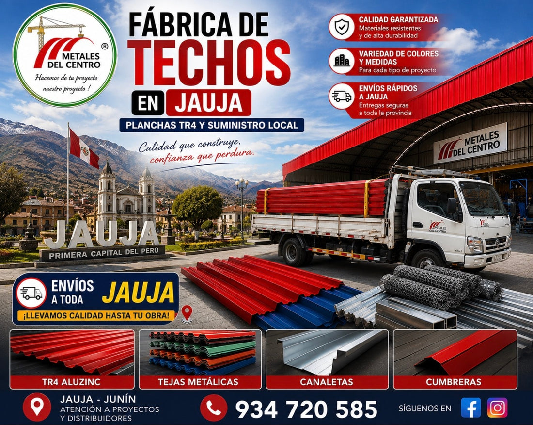 Fábrica de Techos en Jauja: Planchas TR4 y Aluzinc Directo